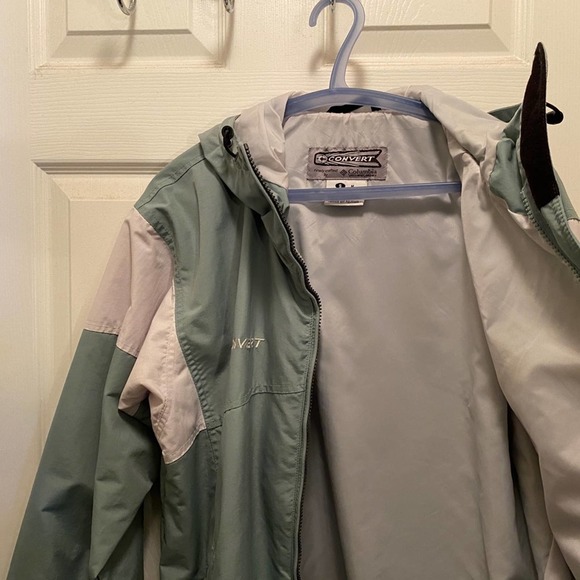 Women’s Small light green and white Columbia Convert ski snowboard jacket - Picture 8 of 12